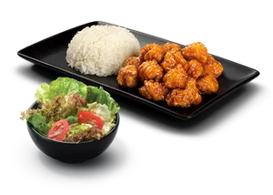 Korean Chicken Pop with Rice